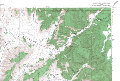 Henrieville Quadrangle Utah 1964 USGS Topo Map 7.5 Minute Topographic