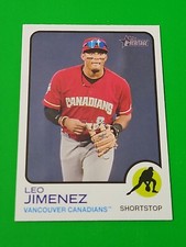 Leo Jimenez 2022 Topps Heritage Minor League #85, Vancouver Canadians