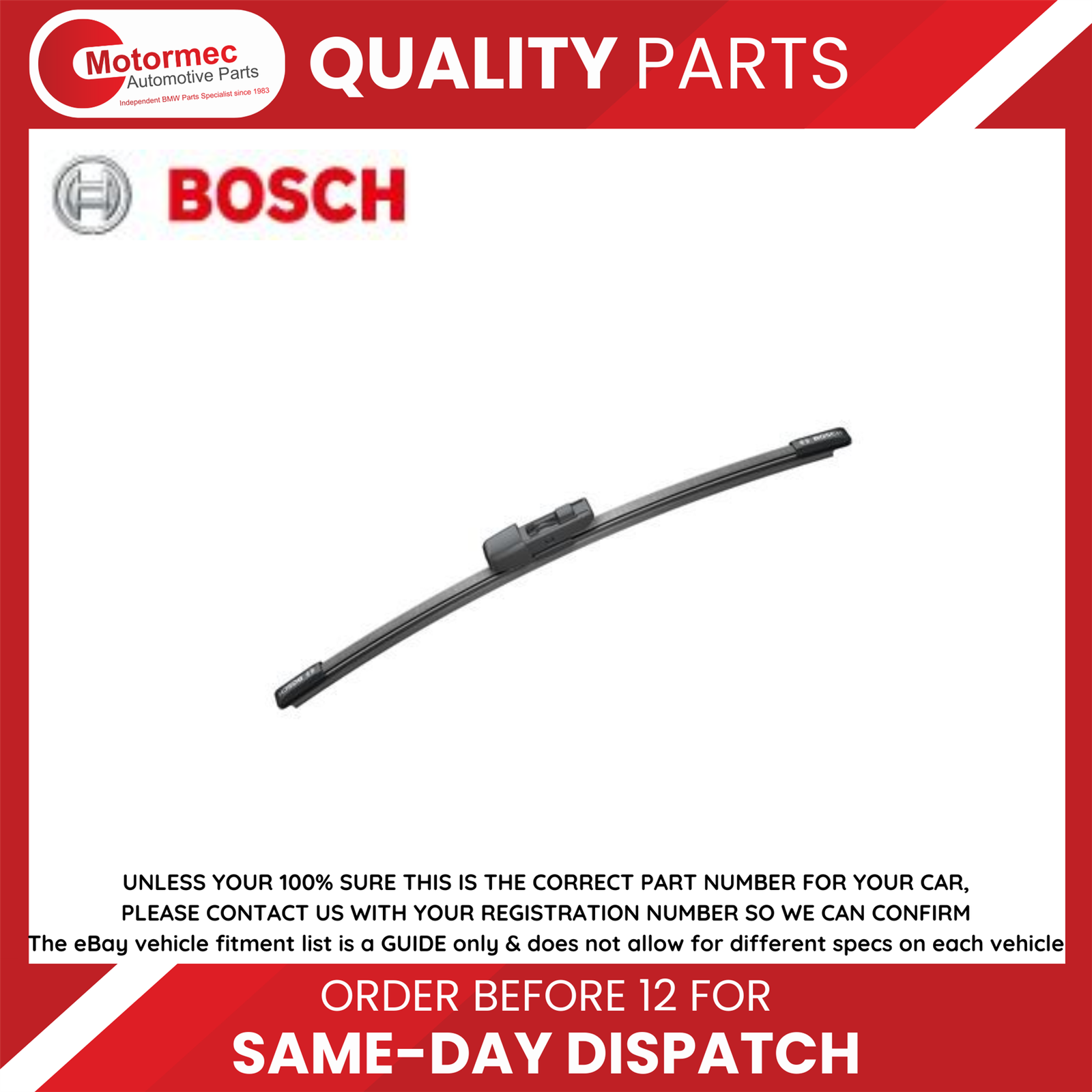 BOSCH A282H Rear Wiper Blade for VW Golf Mk6 Mk7 Polo Mk5 Mk6 Touran eBay