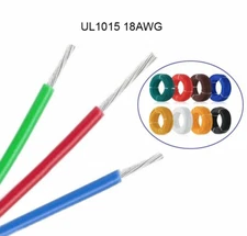 11-Colors UL1015 18AW PVC Electronic Wire Various Lengths 105℃ 600V 34/0.14TS