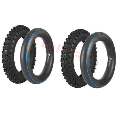 2set 80/100-10 Front Rear Tire & Tube 3.00-10 Dirt Bike PW50 - Foto 3