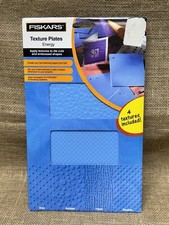 Fiskars Texture Plates Energy 4 Textures Dots, Bubbles, Fabric, Squares New
