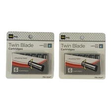 DG Body Twin Blade Cartridges Pivoting Head (6 cartridges) Fits Atra (LOT OF 2)