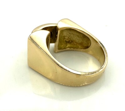 Bague Or 18 Carats Avec Diamants - Modèle Tank - 0,61 Ct - 22,12 G Taille 53