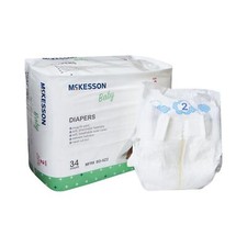 MCK-Unisex Baby Diaper McKesson Size 2 Disposable Heavy Absorbency