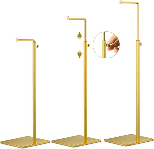 Espositori per Borse Oro - Confezione da 2 Espositori per Borse Altezza Regolabile - Foto 3 di 8
