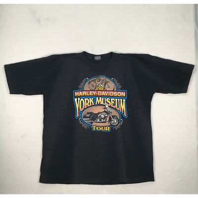Vintage Harley Davidson Shirt Size XXXL Black Short Sleeve