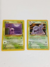 Grimer 48/62 and Holo Muk 28/62 WOTC Vintage Fossil Pokemon TCG Cards