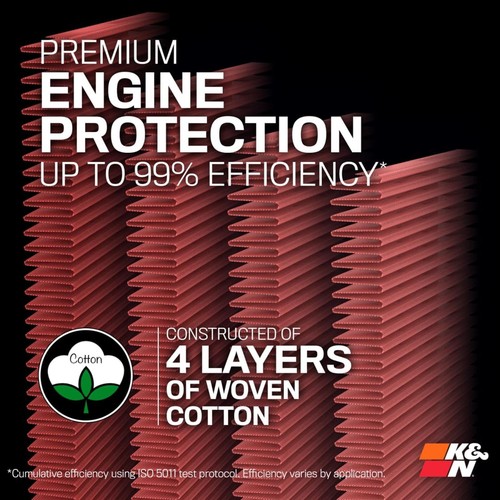 K&N High-Flow Performance Air Filter for Silverado Sierra Yukon Tahoe 5.3L - Picture 4 of 13