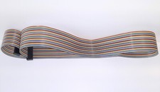 SCSI Flat Ribbon Rainbow Cable 48 inches with 2 Slot Connectors 50 pin