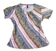 Scrub Works Multi-Color Scrub Top Size M