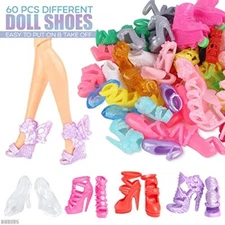 60 Pairs Fashion High Heels Shoes Sandals Doll Shoes For 11.5" Dolls