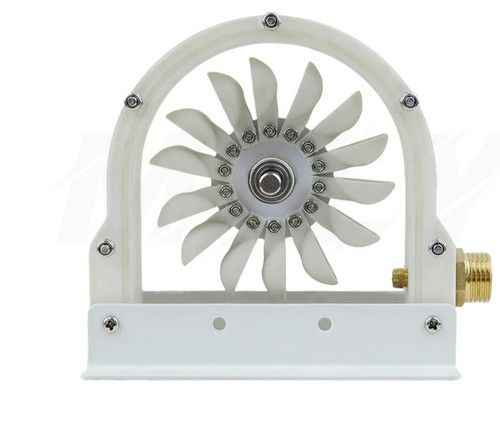 Wishcolor 100-300W 500-4000RPM Pelton Wheel Impulse Pelton Turbine with Adapter - Picture 1 of 14