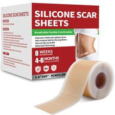 Silicone Scar Sheets 1.6 X 60 Roll-1.5M , Medical Grade Silicone Scar Tape Rol