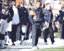 Mike Shanahan signed NFL football 8x10 photo W/Cert Autographed (A0424