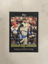 Signed Joe Maddon Topps 2007 #266 Card. Signed In Person