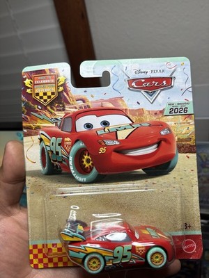 Mattel Disney Pixar Cars 2026 Flash Lightning McQueen  #95 Diecast 1:55 Car, Red