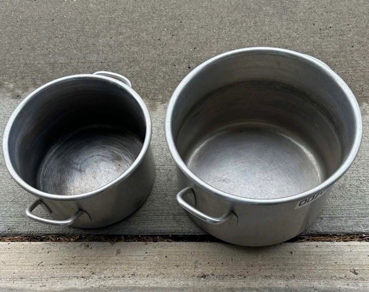2 COMMERCIAL GRADE NSF RESTAURANT STOCK POTS ALUMINUM PANS 14 & 26 QT VOLLRATH