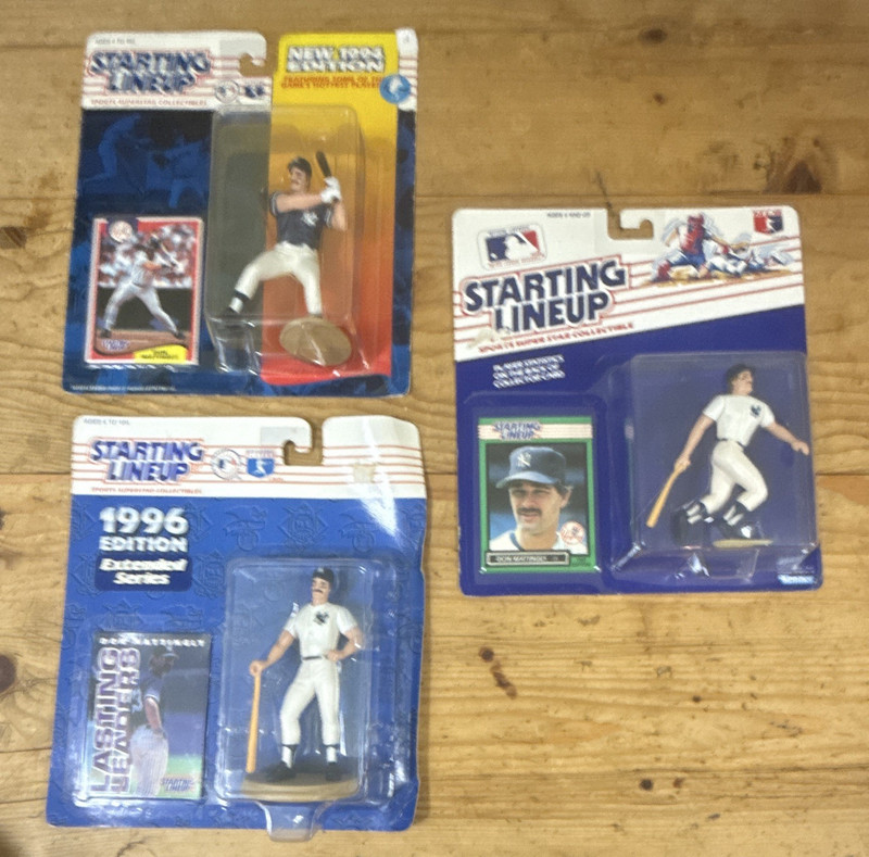 Starting Lineup Don Mattingly NY Yankees MLB Figure w/ Card 1994, 1996, 1989