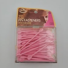 Vintage 1973 Sealed Goody 100 Hair Roller Pin Fasteners Unbreakable Pink #5482
