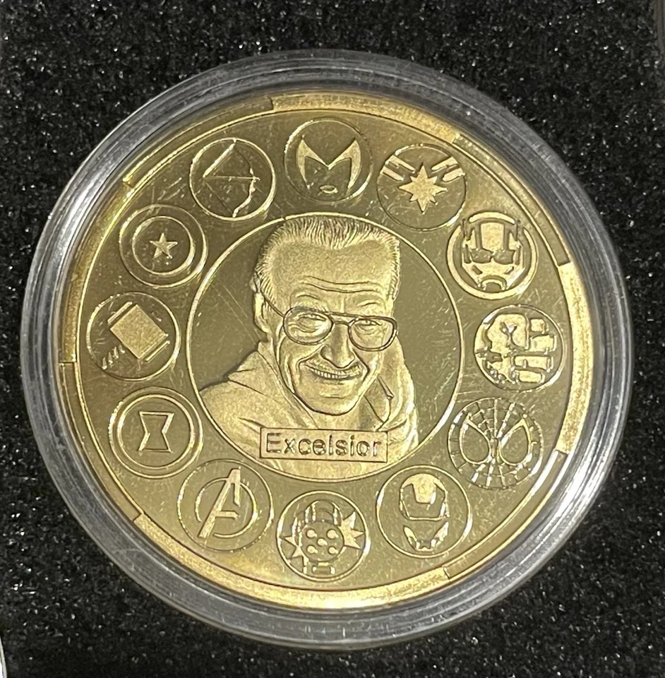 JUEGO DE 5 MONEDAS CONMEMORATIVAS MARVEL COMICS SPIDER-MAN CHAPADO EN ORO BU EN CAJA Foto 2 de 4