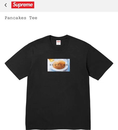 Tee shirt noir suprême crêpe taille extra large printemps été 2025 rare