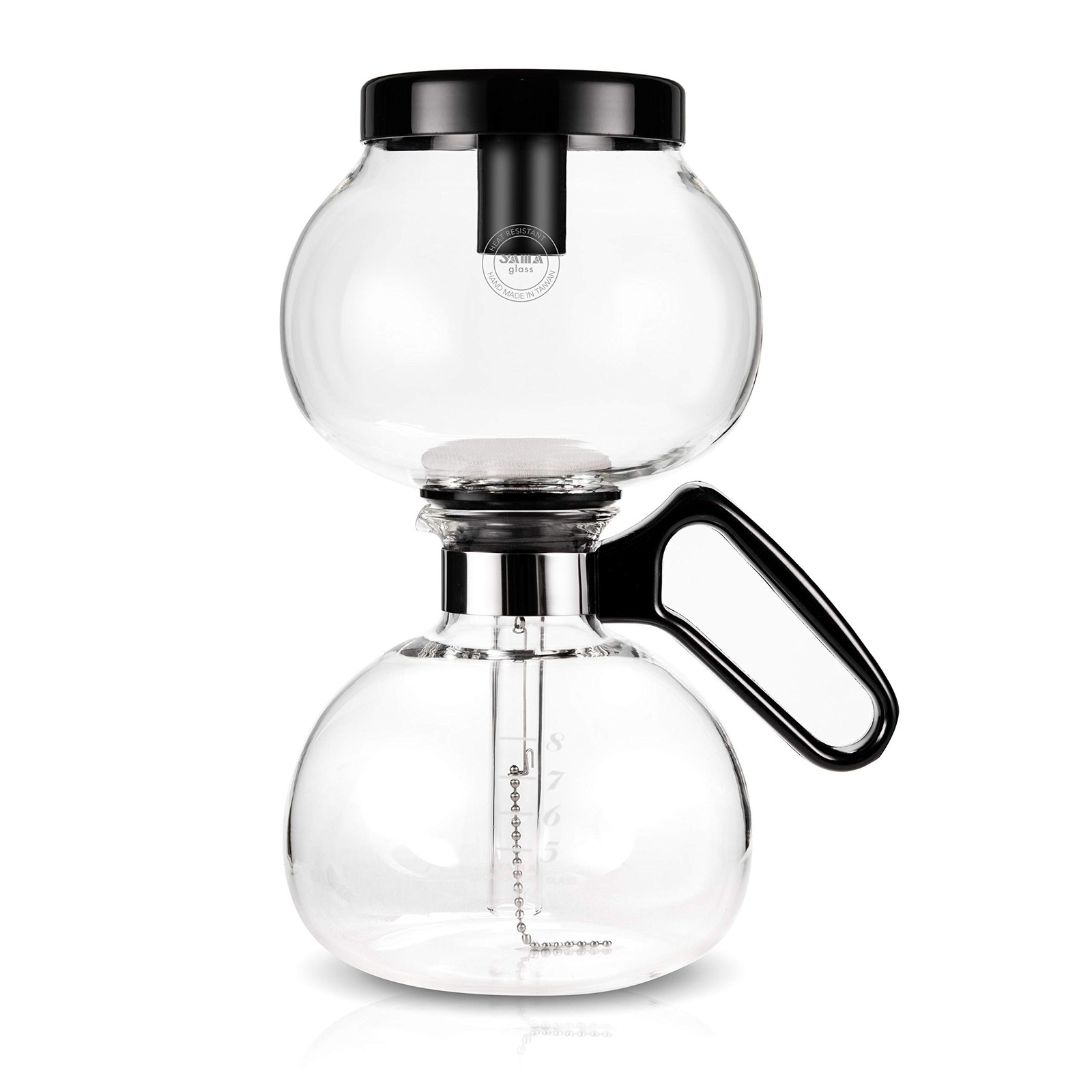 Yama Glass 8-Cup Stovetop Siphon Coffee Maker, 24 Oz Vacuum 