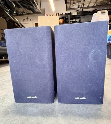  Vintage Polk Audio R1 Bookshelf Speakers Pair Tested Working 