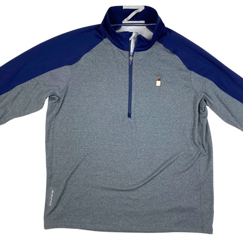 ZERO RESTRICTION Mens Quarter 1/4 Zip Pullover Large Performance Golf Moonshine - Picture 3 of 16