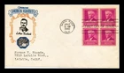 DR JIM STAMPS US COVER LUTHER BURBANK FAMOUS AMERICANS FDC BLOCK TORKEL GUNDEL