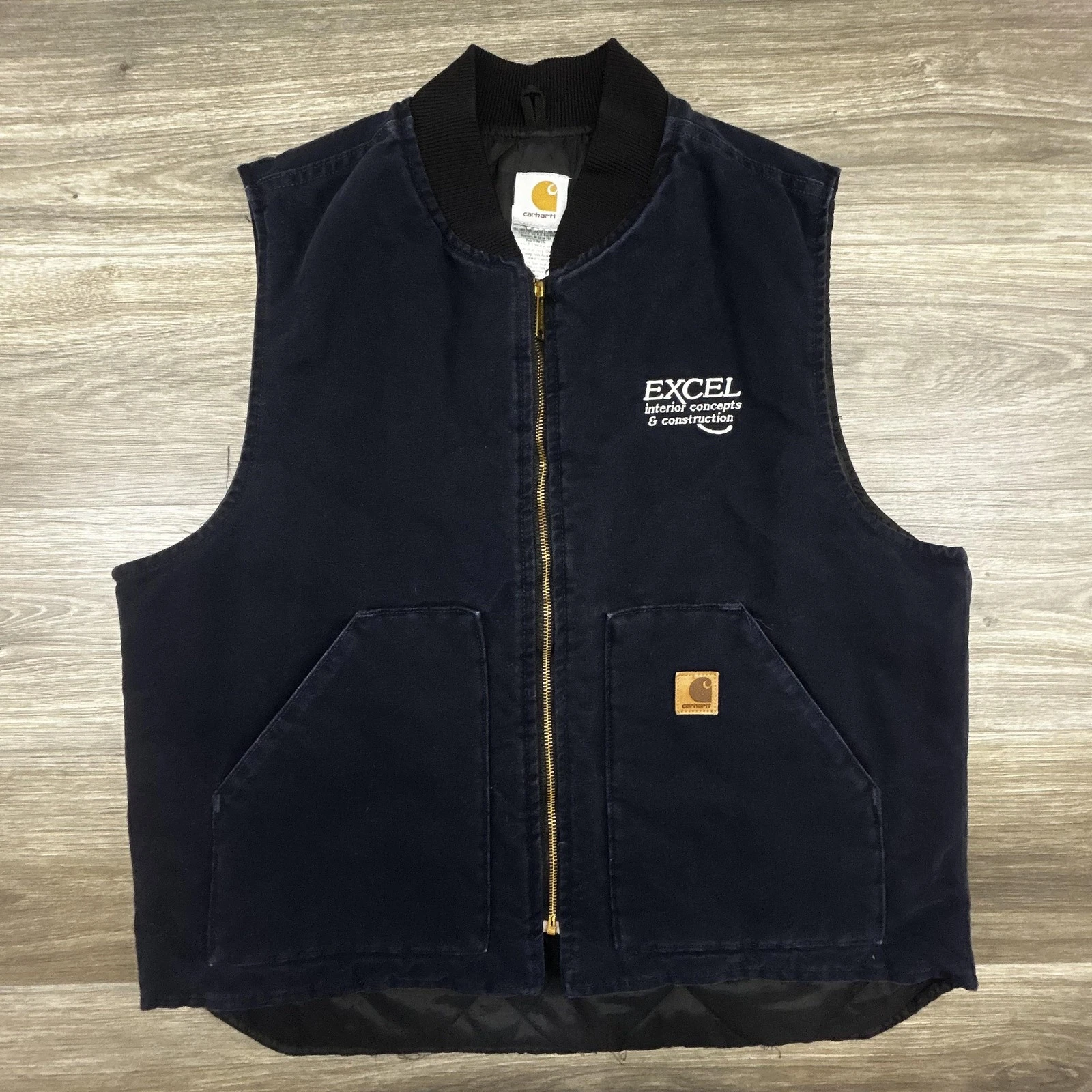 Carhartt Vest Mens XL Blue Quilted Canvas Full Zip Workwear Made USA V02 MDT
Opens in a new window o