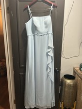 Azazie Light Blue Chiffon Sleeveless Bridesmaid Dress Size A16