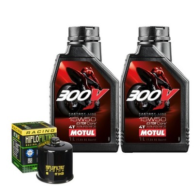 Wartungsset Öl Motul 300V 15W50 Für Yamaha YFM700 GPA-L Grizzly EPS 2020