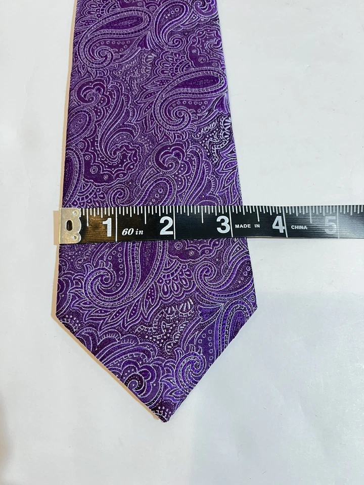 Corbata Brooks Brothers PARA HOMBRES 346 púrpura cachemira seda EE. UU. NUEVA CON ETIQUETAS Foto 4 de 4
