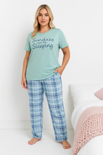 ex Curve Clothing Plus Size Womens Pyjamas Bottoms Top Set Pjs Ladies Loungewear