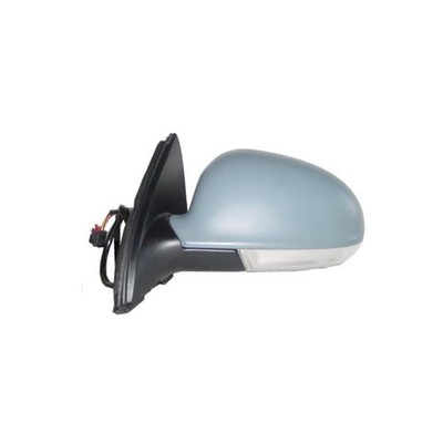 Replacement Ready to Paint Driver Power Door Mirror w/Heated Glass w/Turn Signal