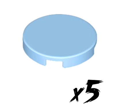 5x LEGO 14769   2x2 Fliese rund   tile round   hellblau   bright light blue