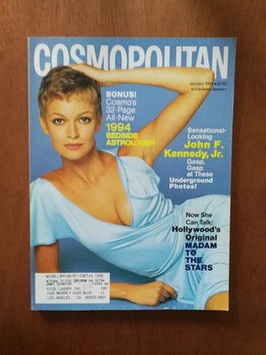 Vintage Cosmopolitan Magazine January 1994 Sarah O'Hara  John F Kennedy Jr JFK