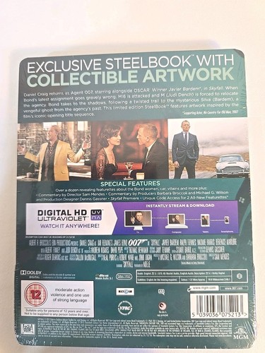 SKYFALL ( 2012 ) BLU-RAY LIMITED EDITION STEELBOOK BRAND NEW SEALED - Picture 6 of 19