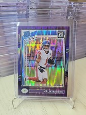 2024 Panini Donruss Optic Rated Rookie Malik Nabers #271 Purple Shock Prizm (RC)