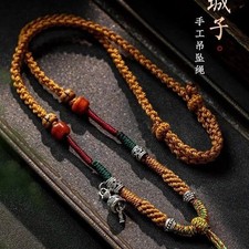 Tibetan Handmade Cotton Cord Pendant Necklace Rope Ethnic Style Jewelry