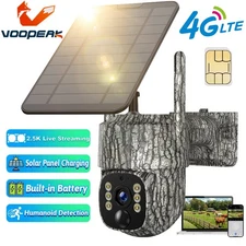 Voopeak 4G Cellular Wildlife Trail Camera Hunting Camera Deer Game Cam Solar PTZ