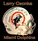 LARRY CSONKA AUTOGRAPHED SIGNED MIAMI DOLPHINS MINI HELMET w/APCOA