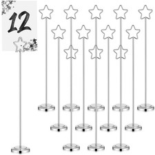 12 Pcs Table Number Holders 12 Inch Heavy Duty Place Card Holder Picture Hold...