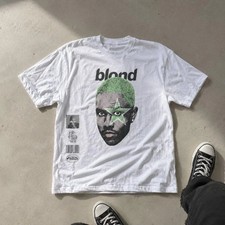 Frank Ocean Blond Graphic Tee Mens White Green Hair Star R B Music Merch