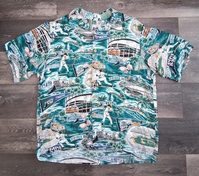 VTG Reyn Spooner Tampa Bay Devil Rays Inaugural 1998 Season Hawaiian Shirt Large