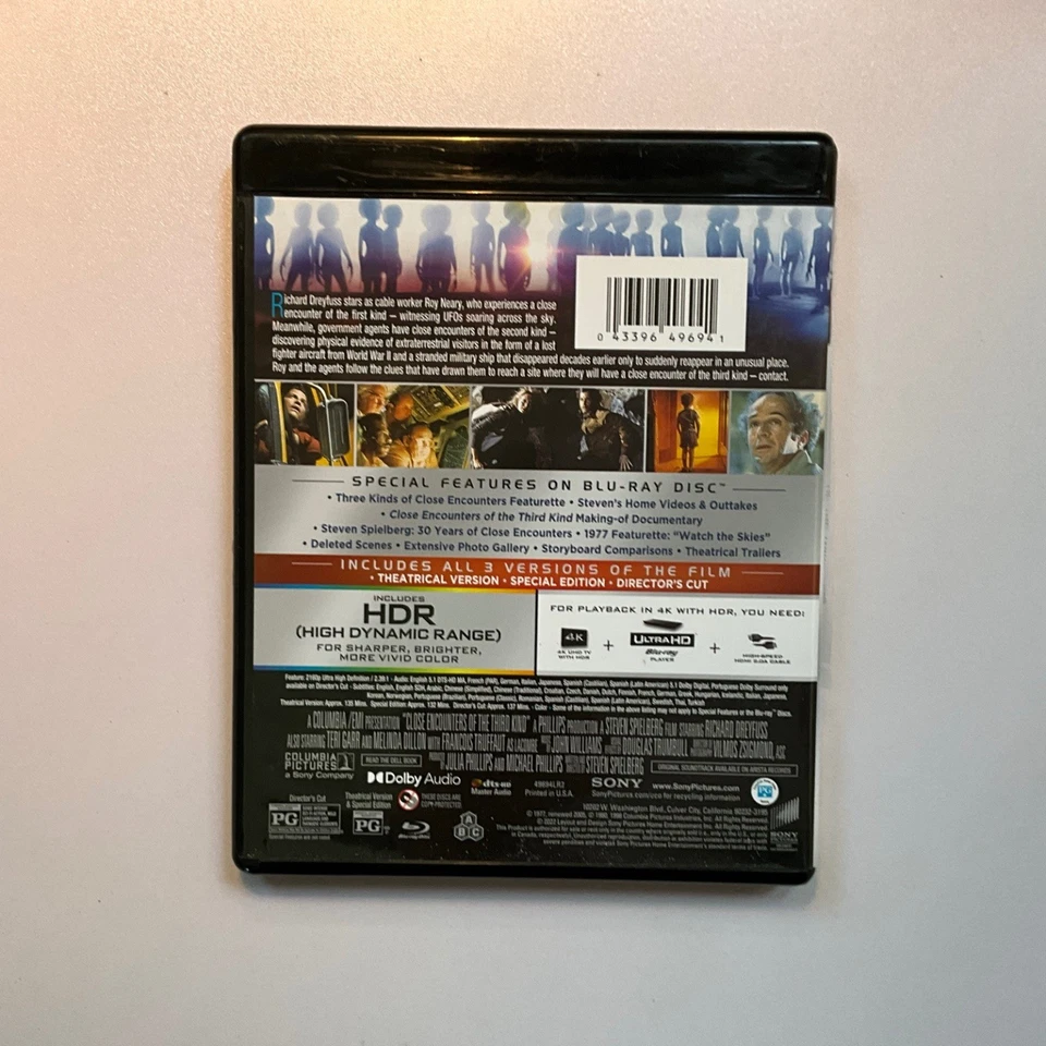 Close Encounters of the Third Kind 4K Ultra HD Blu-ray 40th Anniversary nm oh - Image 2 of 4