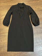 Calvin Klein Women's Black Bodycon Keyhole Neckline Dress Size 6 Office Siren