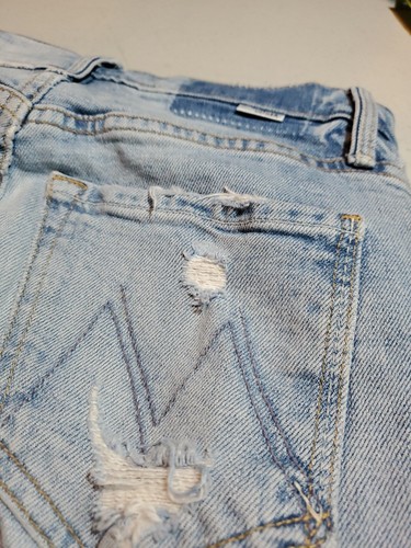 Mother Superior Size 23 The Tomcat Jeans The Confession Distressed Blue - Picture 7 of 10