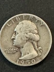 1950-S Silver Washington Memorial Quarter Circulated.